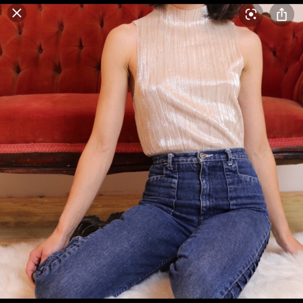 Anthropologie  Eri + Ali champagne top